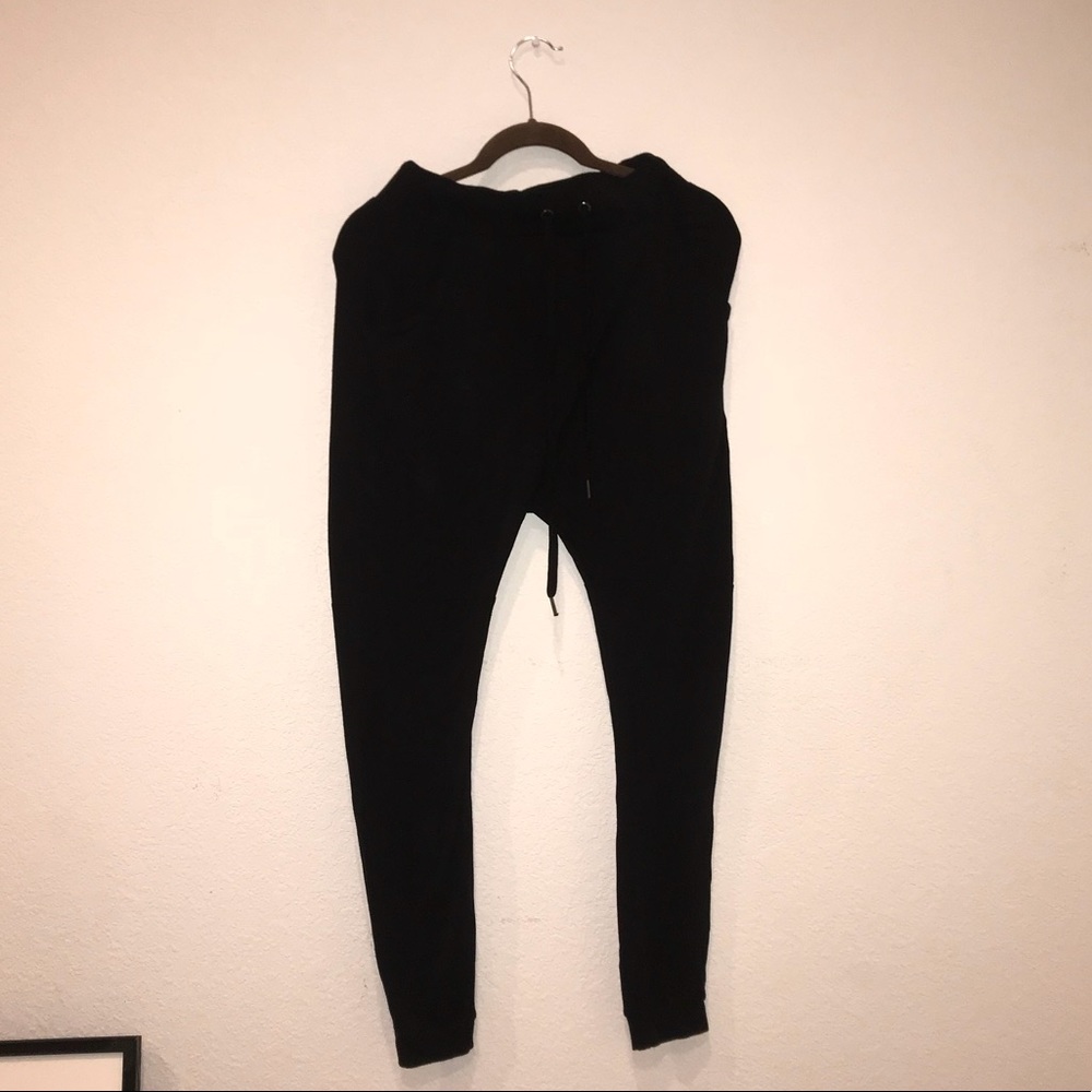Black fashion joggers